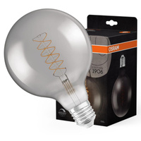 Dekoratívna LED žiarovka G125 Sphere E27 7,8W = 30W 360lm 1800K teplá biela 320° Smoke Filament Dimmable Vintage 1906 Osram