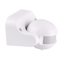 PIR detektor pohybu 12m 180° s ovládaním Povrchová montáž IP44 biela Sanico Goldlux