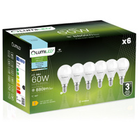 6x LED žiarovka E14 Žiarovka 8W = 60W 880lm 6500K Cold CCD Colour 180° LUMILED