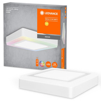Stropná lampa LEDpovrchovým panelom 17W 700lm 3000K, teplá biela stmievateľná biela farba + biela Ledvance