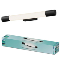 LED 5W 730lm 2700K 44cm IP44 Čierna zrkadlová lampa Rover Philips