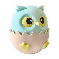 Dekoratívna LED 1W 3000K RGBW béžová modrá stmievateľná lampa Sanico Owl Lamp Goldlux