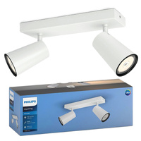 Reflektorové stropné svietidlo 2x GU10 White Paisley Philips