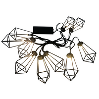 Dekoratívna girlanda na batérie 10 x LED 2700K čierna IP20 Alborg Sanico Goldlux