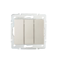 Spínač NO Triple 10A Square Beige LOGI Kanlux