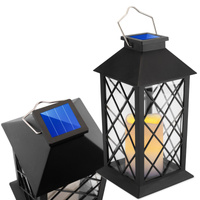 Solárna záhradná lampa LED Stojaca lampa LIRIO 2 IP44 Závesná čierna lampa LUMILED