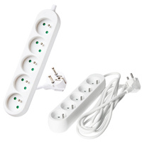 Predlžovací kábel Zástrčka 5x uzemnená zásuvka Napájací pásik 3m biely Linea Kobi