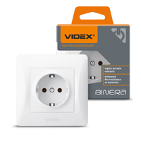 Kontaktná 16A zásuvka pod omietku biela BINERA VIDEX