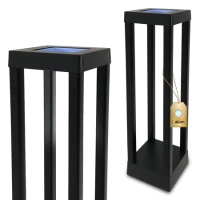 Solárna záhradná lampa LED Stojaca dekoratívna pólová kocka IP44 6500K Studená