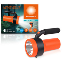 LED vyhľadávacie svietidlo ručné dobíjateľné 3W 300lm 6500K studená biela oranžová baterka Ledvance