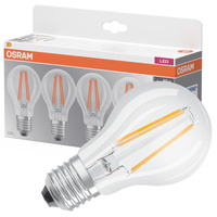 4x LED žiarovka A60 E27 7W = 60W 806lm 2700K teplá biela 300° BASE Osram
