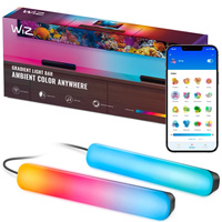 2x LED herná stolová lampa RGBIC Gradient 30 cm svetelná lišta Smart SMART WiFi Bluetooth aplikácia WiZ