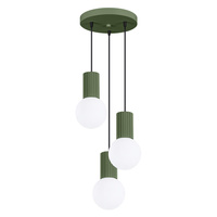 Stropné závesné svietidlo 3x G9 Round Olive Modern Matte Halo Sollux