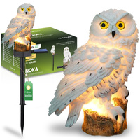 LED solárne záhradné svietidlo poháňané tyčou Sova 3000K IP44 NOKA LUMILED