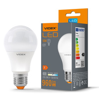 LED žiarovka E27 A60 10W = 70W 960lm 4000K neutrálna biela 240° Videx