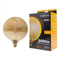 LED žiarovka G188 E27 4W 200lm 1800K teplá biela FILAMENT Dekoratívna žiarovka ZERO Ecolight