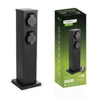 Záhradný stĺpik IBERI Outdoor Standing 230V 40cm 4x sieťová zásuvka LUMILED