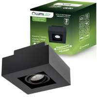 Povrchová montáž HALOGEN Movable SPOT GU10 Square Black AURI LUMILED