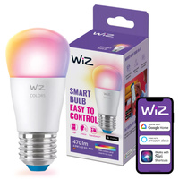 LED žiarovka E27 guľka P45 4,9W = 40W 470lm 2200-6500K RGB + TW Smart SMART WiFi Bluetooth App WiZ
