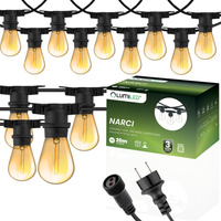 Záhradná vonkajšia svetelná reťaz Girland 20m 20x žiarovky E27 1,3W 2200K NARCI Lumiled