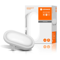 Vonkajšia priemyselná nástenná lampa LED 6W 420lm 4000K IP54 bielanúdzovým modulom Ledvance