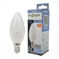 LED žiarovka B37 E14 7W 630lm 6500K studená biela Ecolight