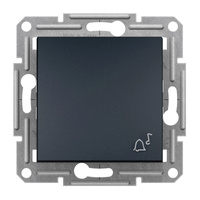 Zvončekový tlačidlový spínač Západka IP20 Antracit