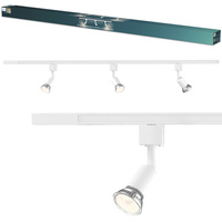 Sada závesného osvetlenia autobusu 1 m + 3x LED GU10 jednofázová biela EasyLink Tobia Philips