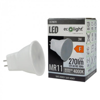 LED žiarovka reflektor MR11 3W 270lm 4000K neutrálna biela 12V Ecolight