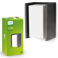 Záhradné nástenné svietidlo Vonkajšie fasádne svietidlo E27 IP44 Antracitový mostík Philips