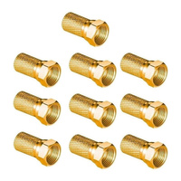 10x konektor Sudový konektor SAT F 6,8 mm Gold CU pre anténny koncentrický kábel VAYOX
