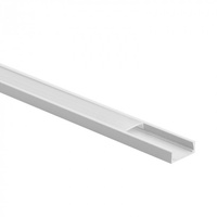 Hliníkový povrchový profil LED biely 1m s matným difúzorom pre LED pásy + koncové krytky Ecolight série N