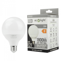 LED žiarovka Sphere G95 E27 20W 1800lm 4000K neutrálna biela Ecolight