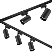 Súprava osvetľovacích líšt 3 m + 5x SAGI GU10 čierna + LUMILED spínač