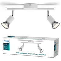 Reflektorové stropné svietidlo 2x GU10 White Limbali Philips