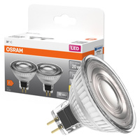 2x LED žiarovka MR16 reflektor GU5.3 2,1W = 20W 210lm 2700K teplá biela 12V 36° STAR Osram
