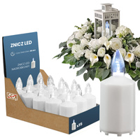 Sada 15x náplň do elektrickej sviečky LED + 30 batérií R6 biela