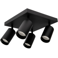 Stropné svietidlo QUALIS SPOT Halogénové svietidlo 4xGU10 čierne