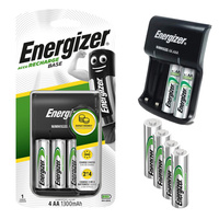 ENERGIZER BASE CHARGER + 4x univerzálne nabíjacie batérie AA 1300mAh