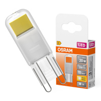 LED žiarovkapäticou G9 1,8W = 20W 200lm 2700K teplá biela 320° LED PIN Osram