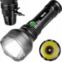 Taktická LED baterka Výkonná nabíjateľná USB-C 20W 1900lm IPX6 VAYOX