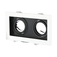 Bodové stropné svietidlo 2xGU10 Square biela/čierna VT-886 V-TAC