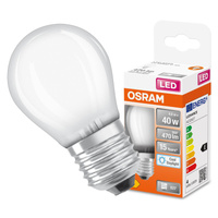 LED žiarovka P45 guľka E27 4W = 40W 470lm 6500K studená biela 300° Retrofit Filament CLASSIC Osram