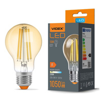 LED žiarovka E27 A60 10W = 74W 1050lm 2200K teplá biela 360° FILAMENT Amber Videx
