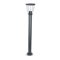 Záhradná tyčová lampa 80cm E27 Transparentné tienidlo čierna VT-839 V-TAC