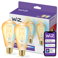 2x LED žiarovka E27 Edison ST64 7W = 50W 640lm 2000-5000K TW FILAMENT Amber Smart SMART WiFi Bluetooth App WiZ