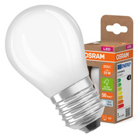 LED žiarovka P45 guľka E27 1,2W = 25W 255lm 4000K neutrálna biela 330° 213lm/W CLASSIC ENERGY EFFICIENCY Osram