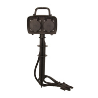 Záhradná zásuvka 2x2P+Z Dvojitá s klapkou s uzemňovacou klapkou s uzemňovacou zástrčkou IP44 Kábel 1,5m ORNO