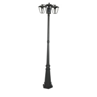 Záhradná lampa 3xE27 vysoká 199 cm čierna VT-740 V-TAC