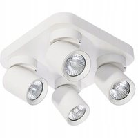 Nástenné svietidlo na povrchovú montáž Pohyblivé 4x GU10 Square White Matte Timo Masterled